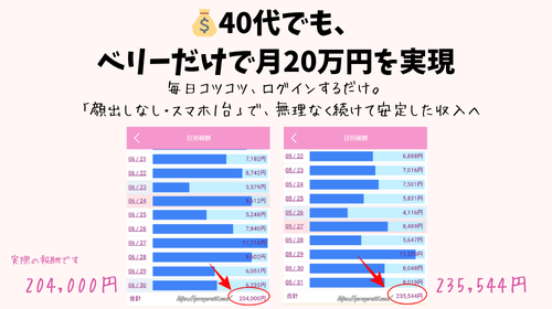 ベリー 実績 40代 在宅ワーク